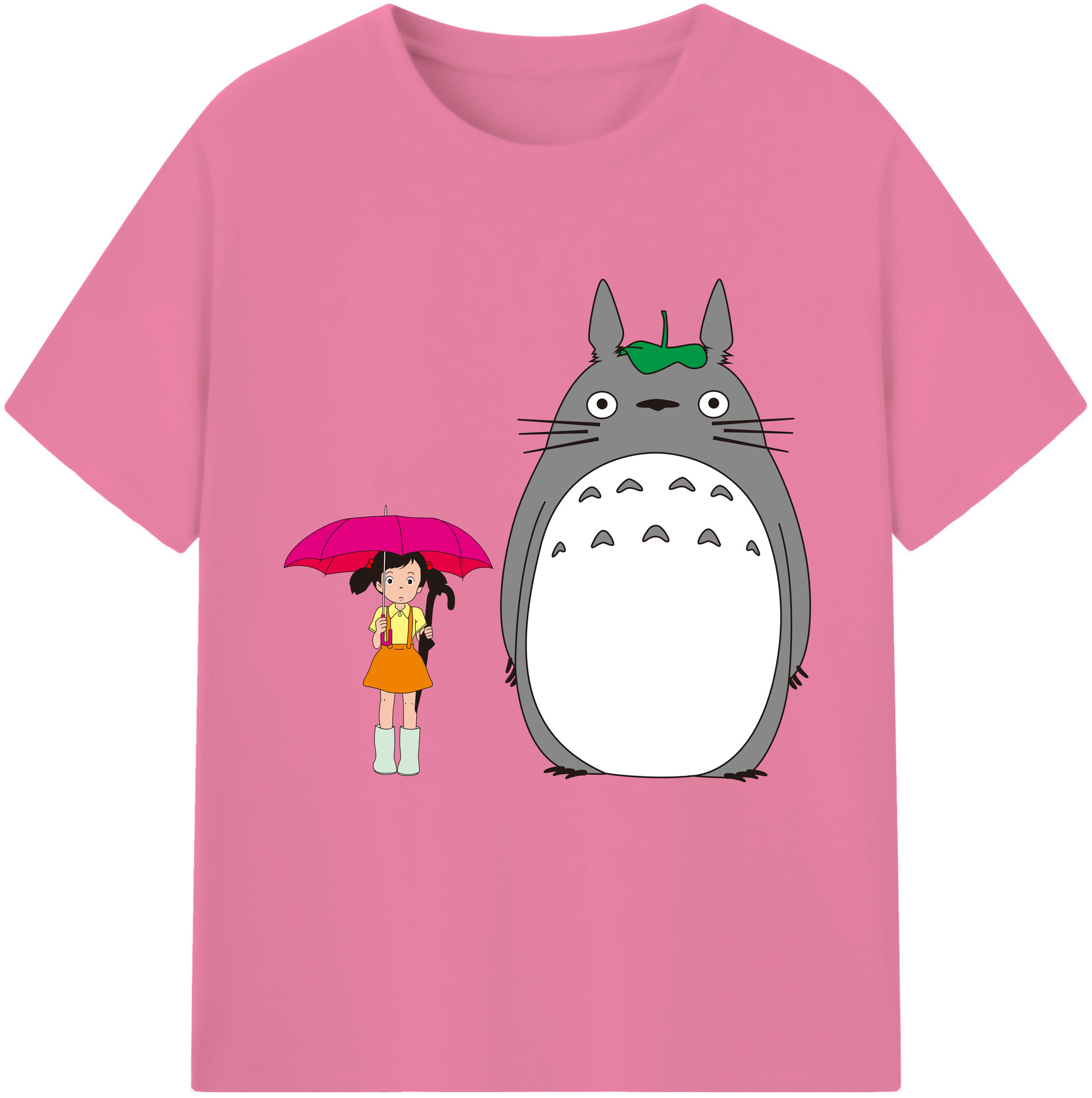（画像用） となりのトトロ 草壁メイ 草壁サツキ My Neighbor Totoro Satsuki Kusakabe Mei Kusakabe 綿100％半袖Tシャツ（フロントプリント）